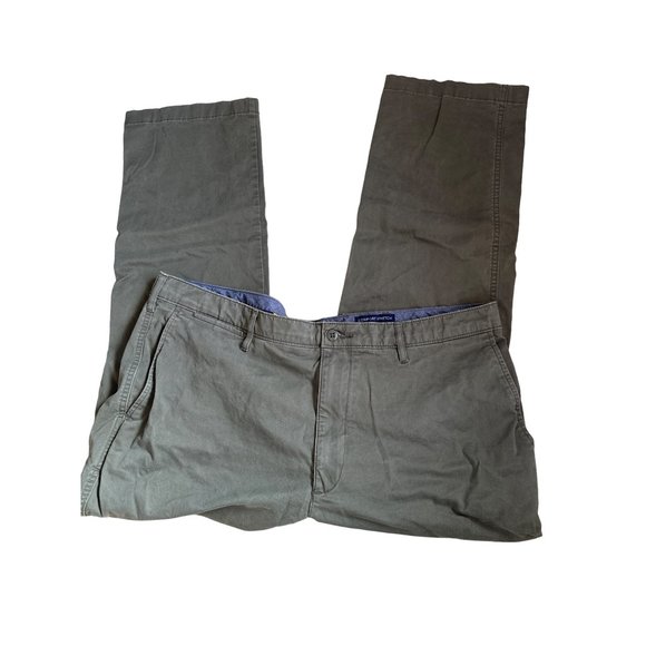 Cremieux Other - Cremieux Comfort Stretch size 40X30 army green flat front cotton blend pants